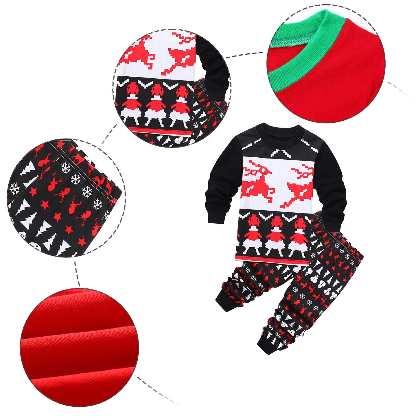 Christmas Baby Pajamas For Girls & Boys Santa Claus XMAS Pajamas Set Cotton Pjs 15% Off