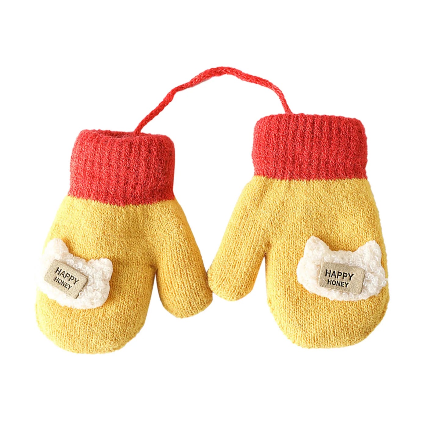 Cartoon Warm Mittens For Baby Snow Gloves For Kids