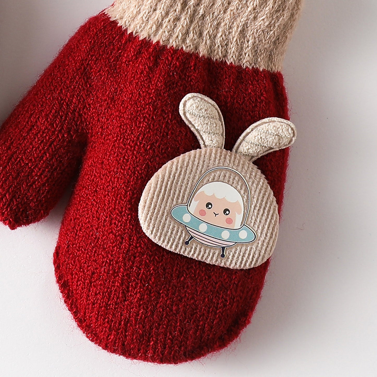 Cartoon Warm Mittens For Baby Snow Gloves For Kids