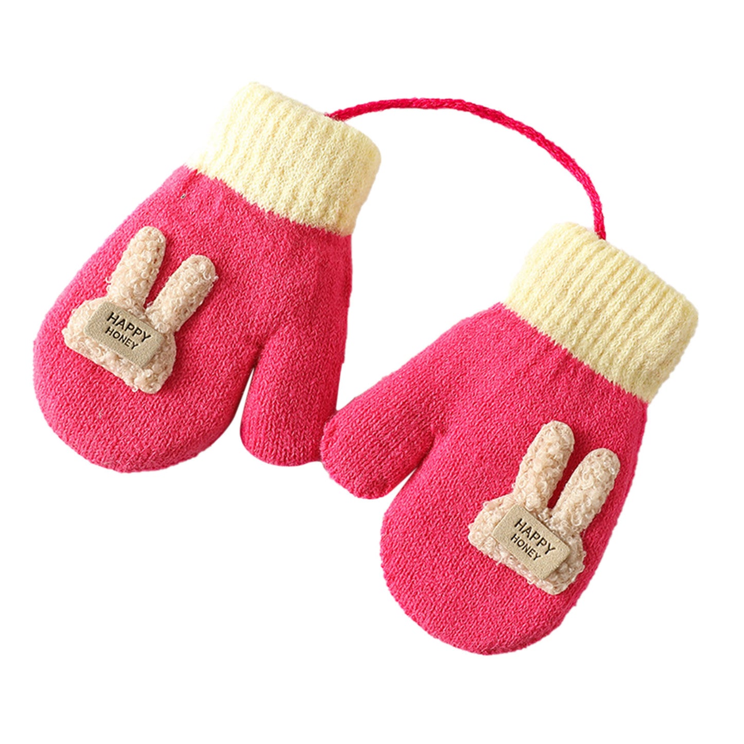 Cartoon Warm Mittens For Baby Snow Gloves For Kids