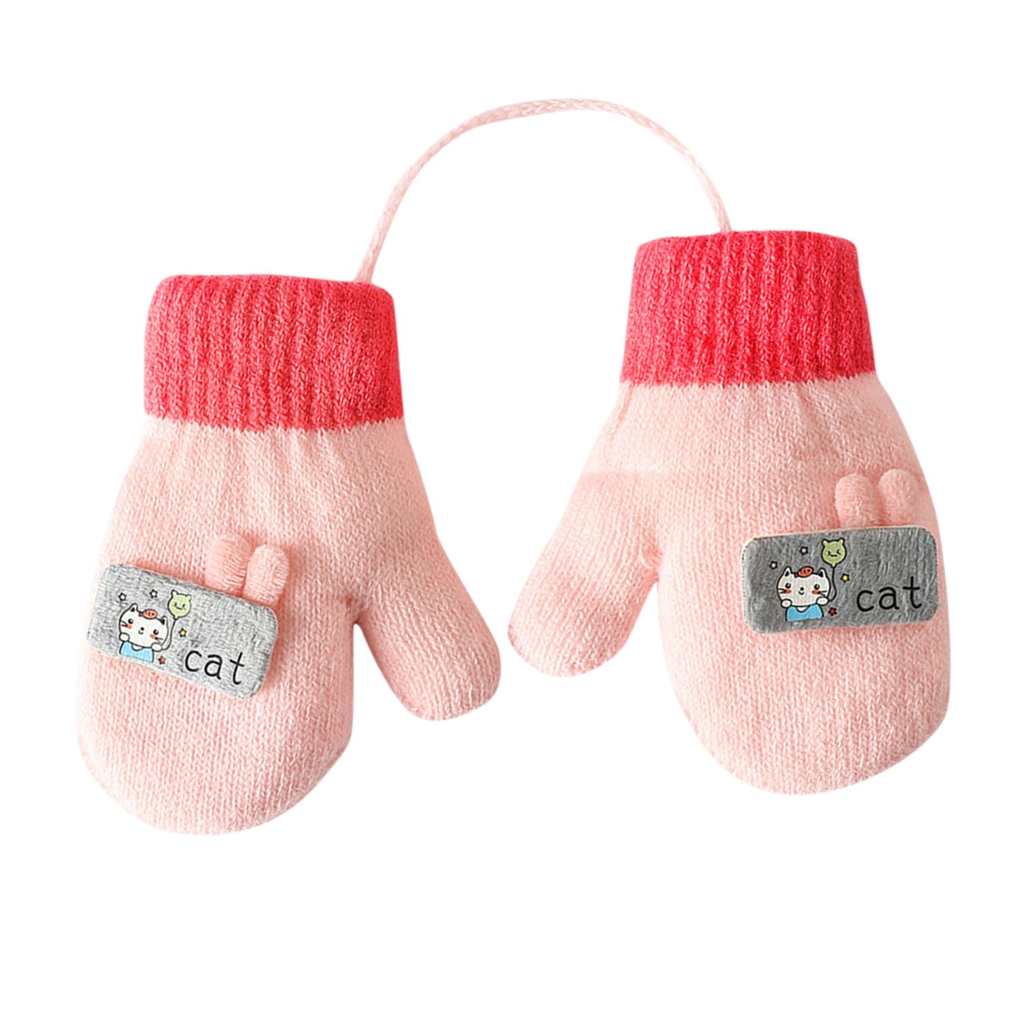 Cartoon Warm Mittens For Baby Snow Gloves For Kids