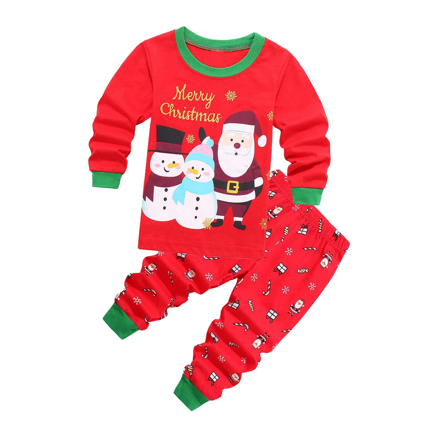 Christmas Baby Pajamas For Girls & Boys Santa Claus XMAS Pajamas Set Cotton Pjs 15% Off