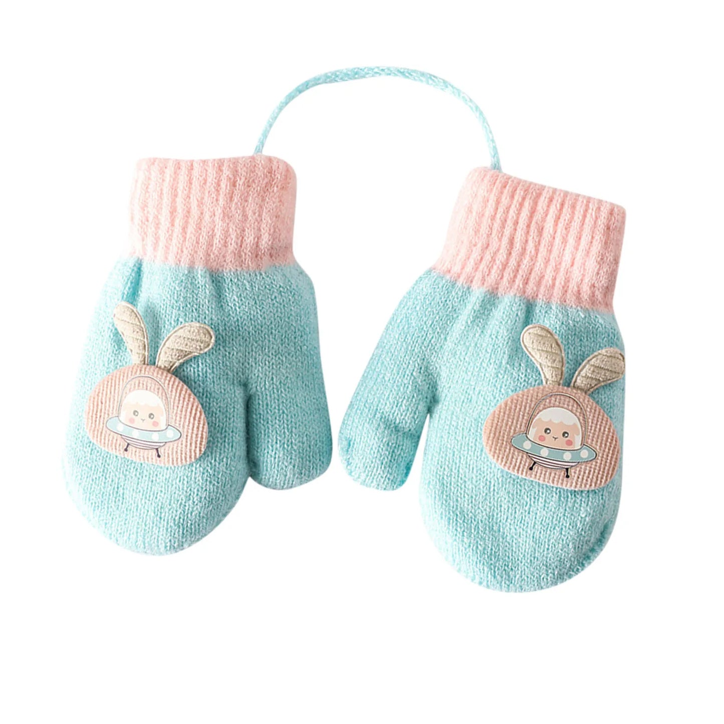 Cartoon Warm Mittens For Baby Snow Gloves For Kids