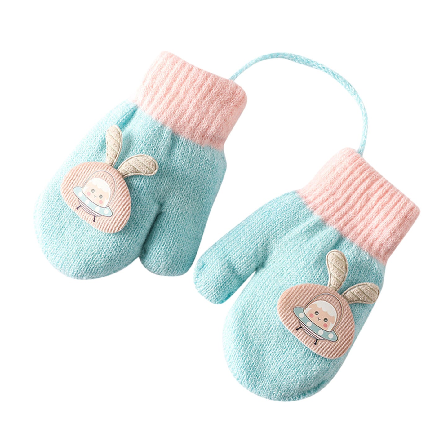 Cartoon Warm Mittens For Baby Snow Gloves For Kids