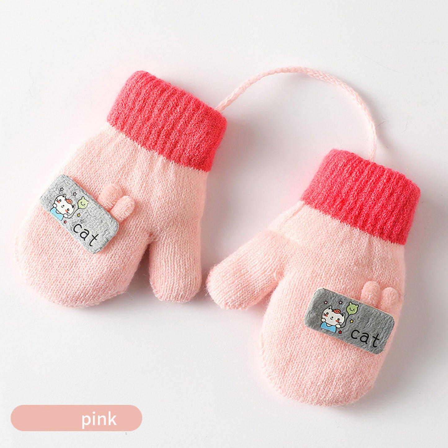 Cartoon Warm Mittens For Baby Snow Gloves For Kids