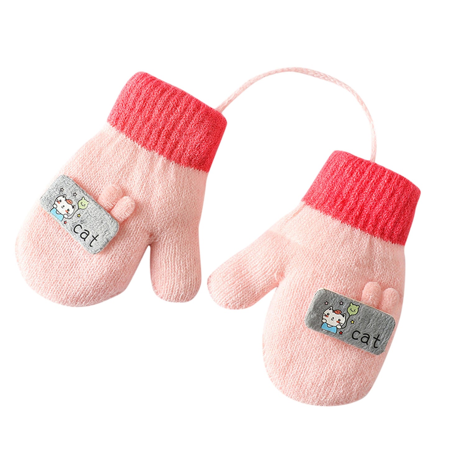 Cartoon Warm Mittens For Baby Snow Gloves For Kids