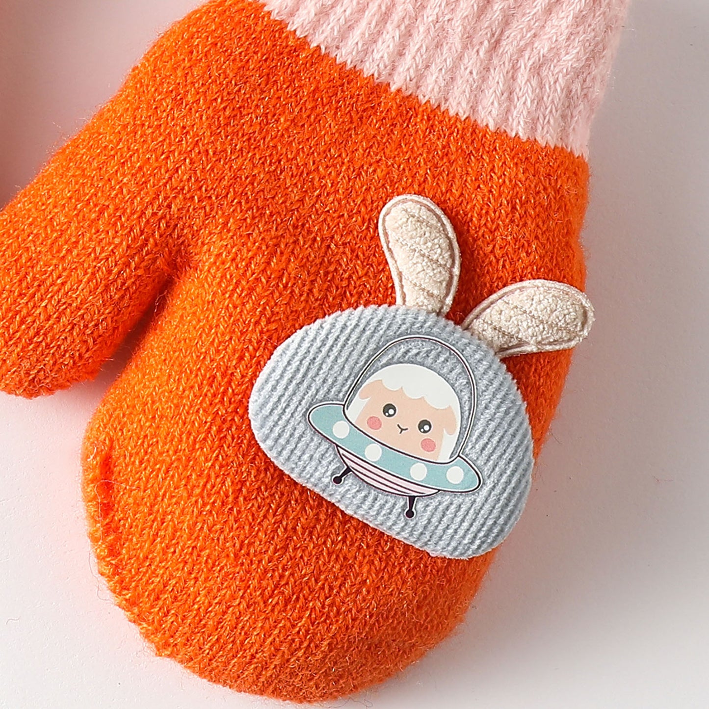 Cartoon Warm Mittens For Baby Snow Gloves For Kids