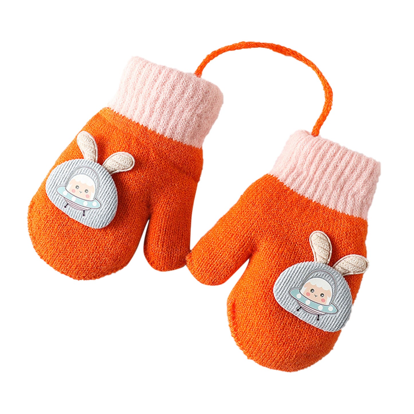 Cartoon Warm Mittens For Baby Snow Gloves For Kids