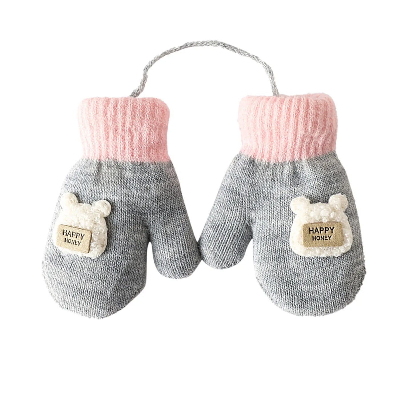 Cartoon Warm Mittens For Baby Snow Gloves For Kids