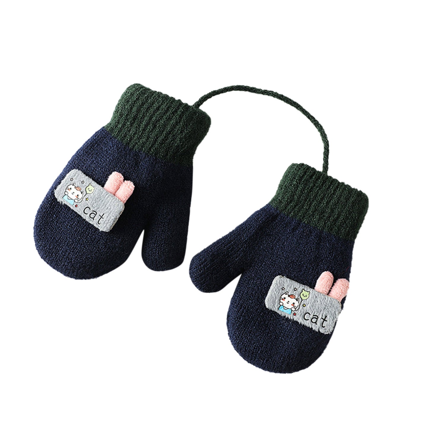 Cartoon Warm Mittens For Baby Snow Gloves For Kids