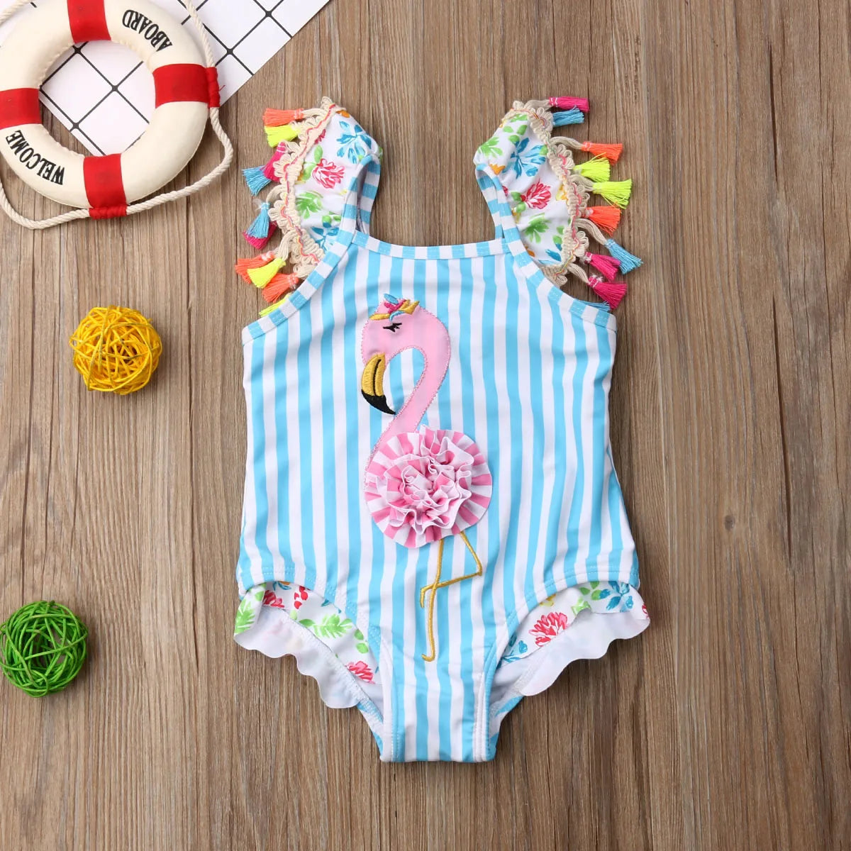 Citgeett Summer Newborn Kids Baby Girls Flamingo Bikini Swimwear Swimsuit Bathing Bodysuit Beach Clothes