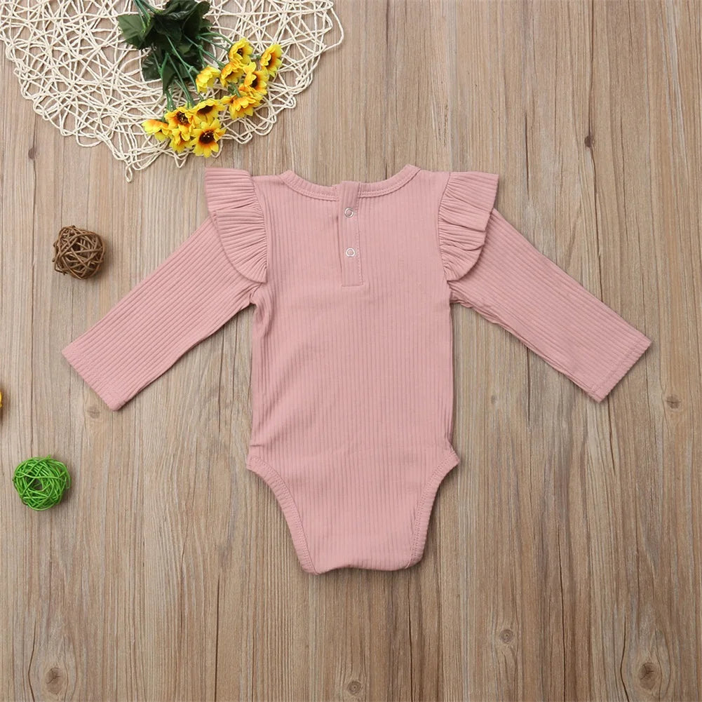 6 Colors Autumn Winter Knitting Rompers Baby Girl Clothes Newborn Baby Bodysuit Long Sleeve Jumpsuit Romper Outfits 0-2 Years