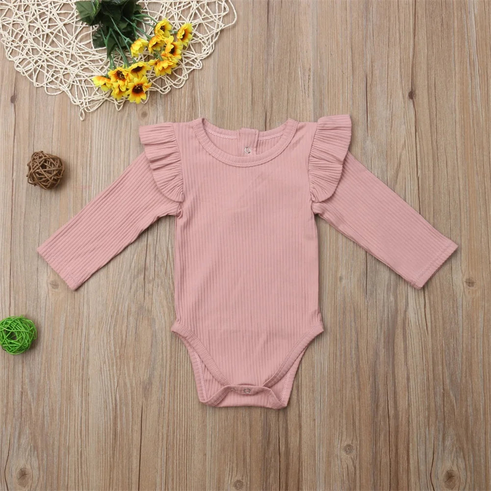 6 Colors Autumn Winter Knitting Rompers Baby Girl Clothes Newborn Baby Bodysuit Long Sleeve Jumpsuit Romper Outfits 0-2 Years