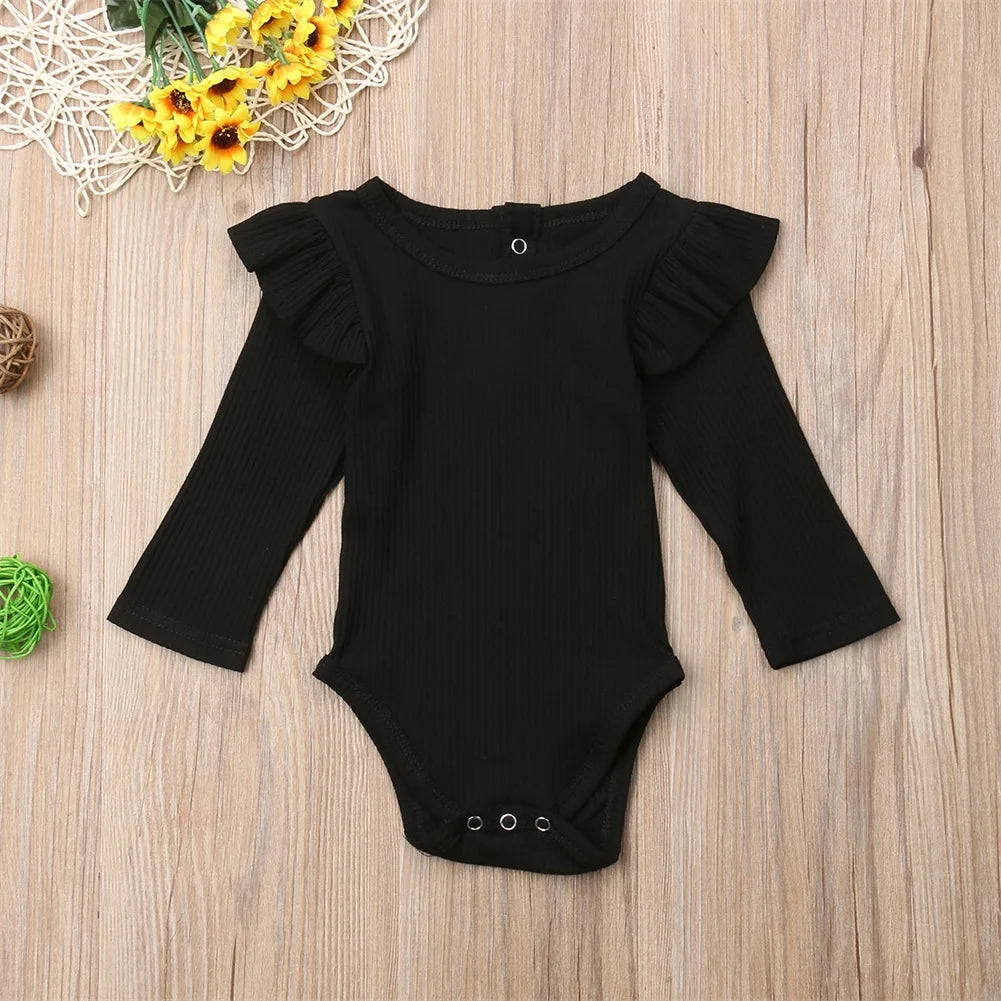 6 Colors Autumn Winter Knitting Rompers Baby Girl Clothes Newborn Baby Bodysuit Long Sleeve Jumpsuit Romper Outfits 0-2 Years