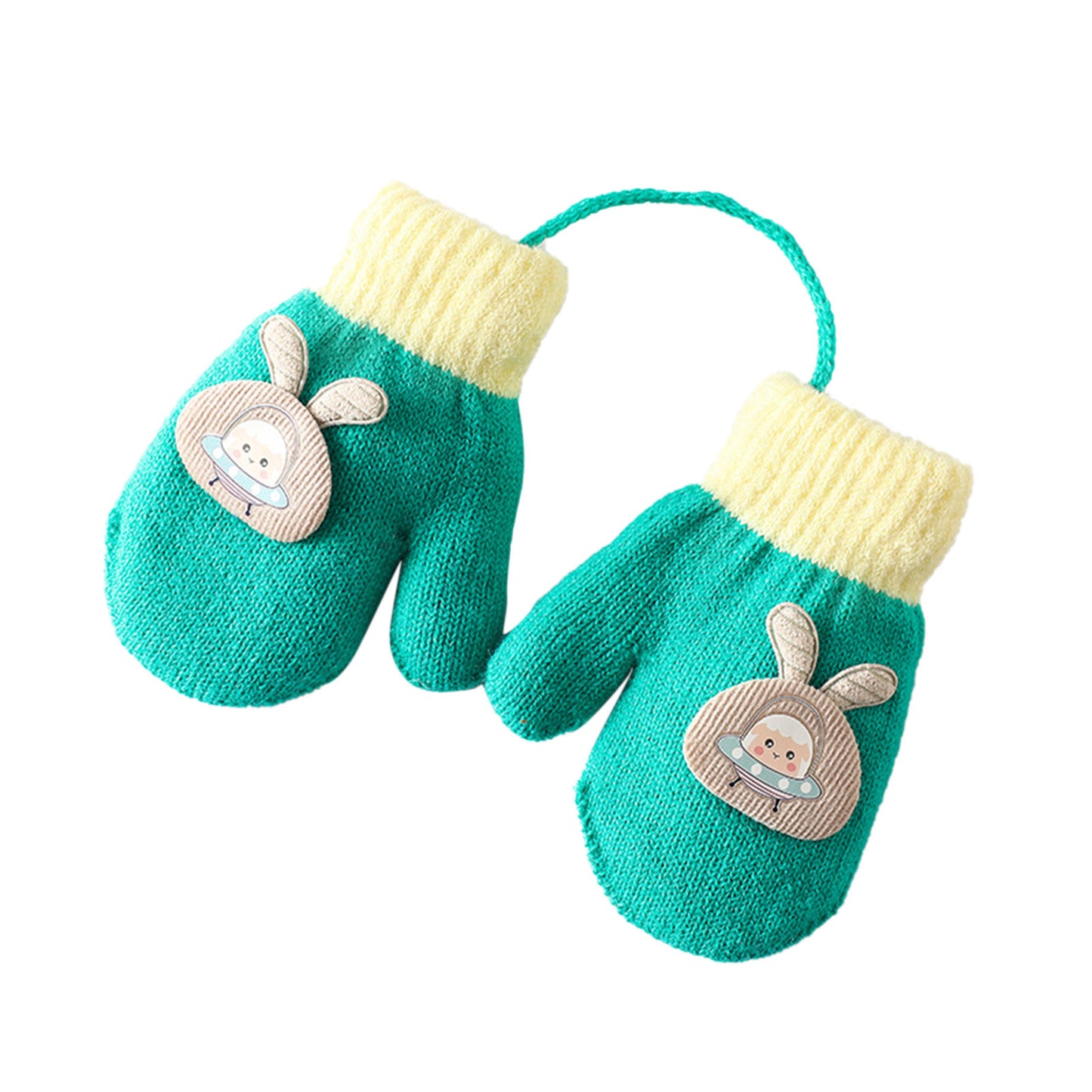 Cartoon Warm Mittens For Baby Snow Gloves For Kids