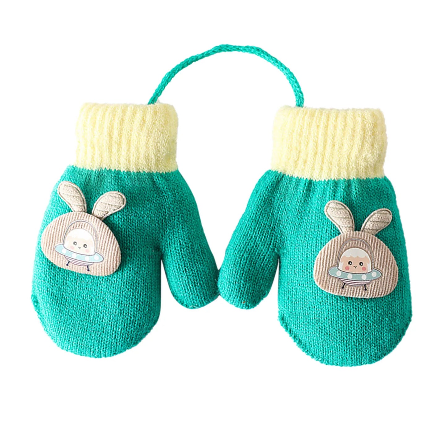 Cartoon Warm Mittens For Baby Snow Gloves For Kids