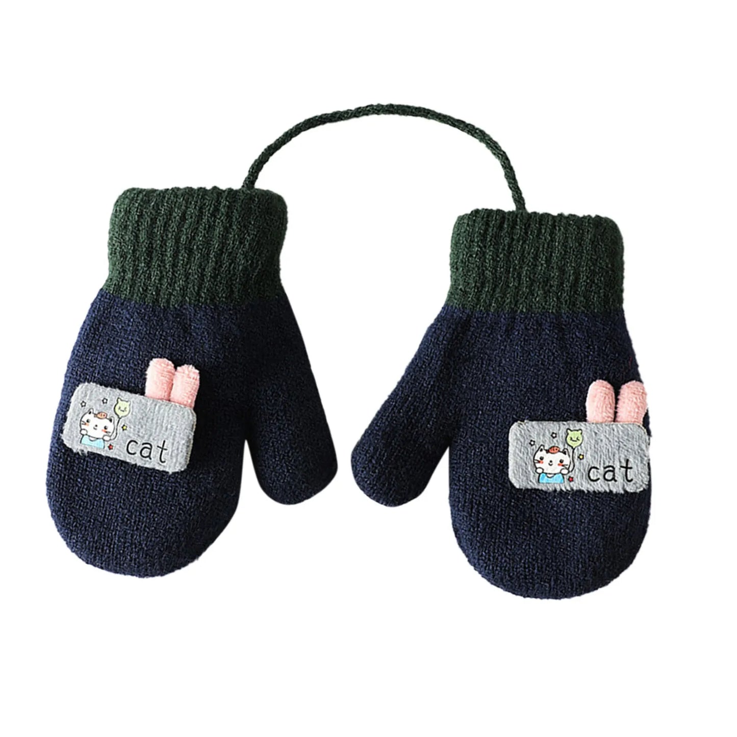 Cartoon Warm Mittens For Baby Snow Gloves For Kids