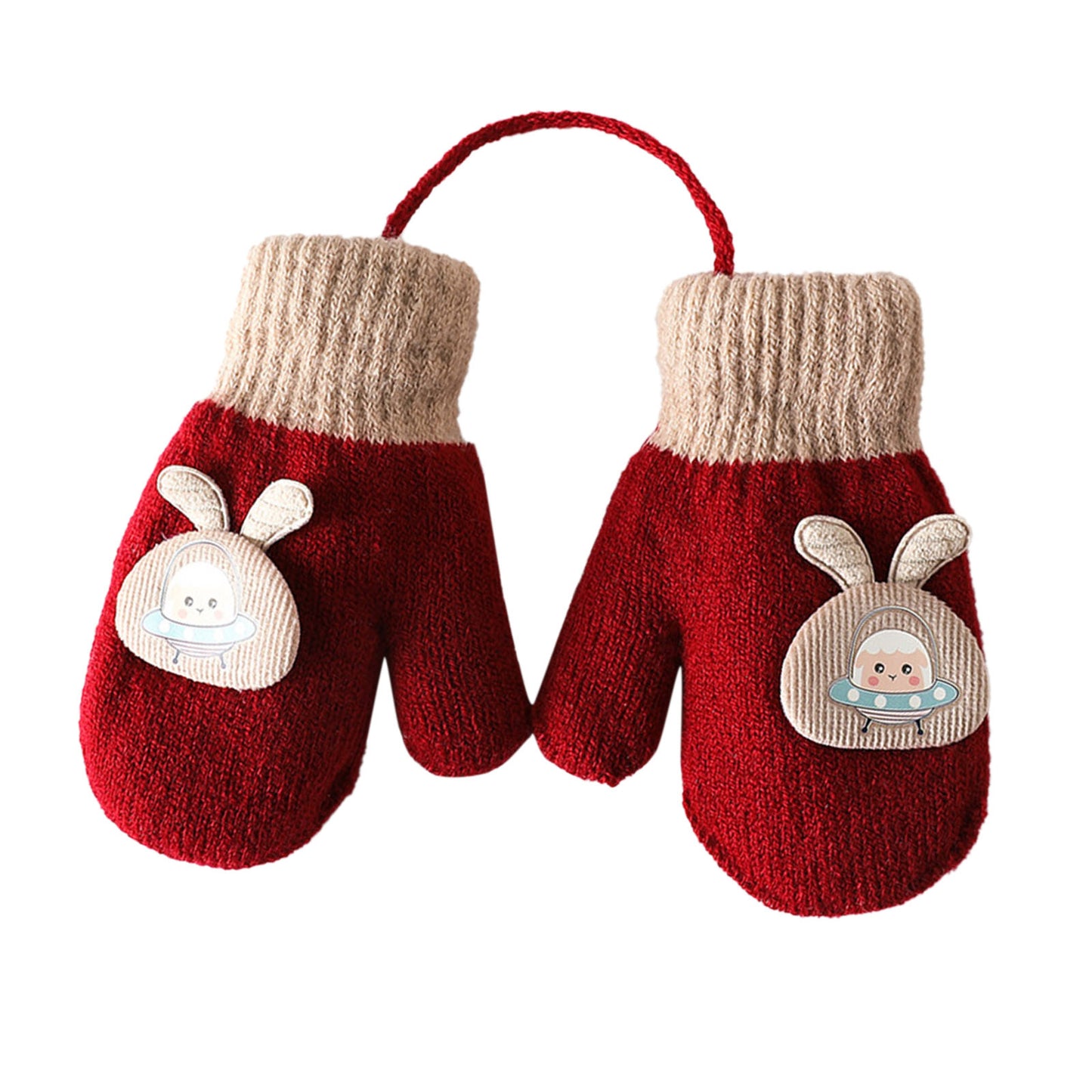 Cartoon Warm Mittens For Baby Snow Gloves For Kids