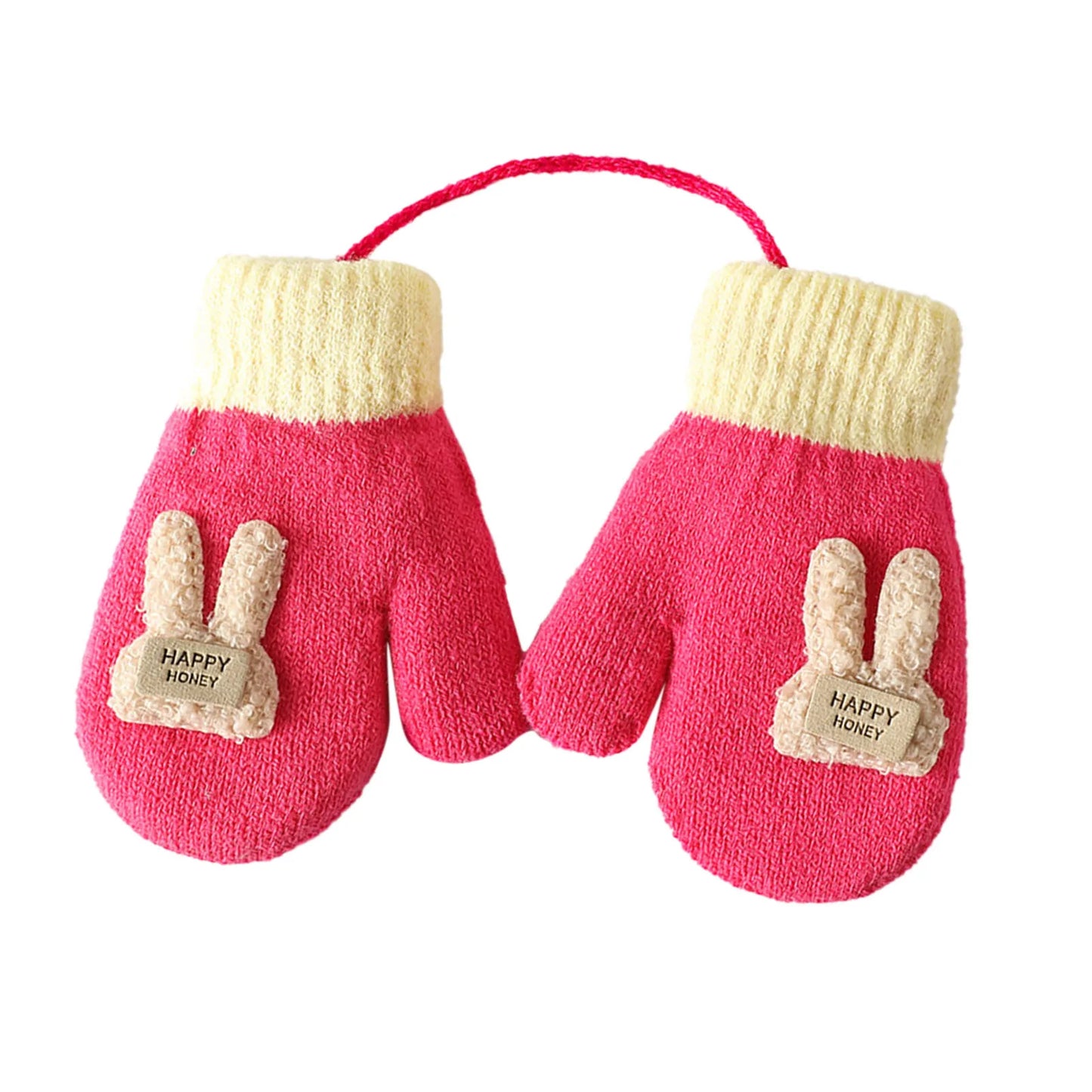 Cartoon Warm Mittens For Baby Snow Gloves For Kids