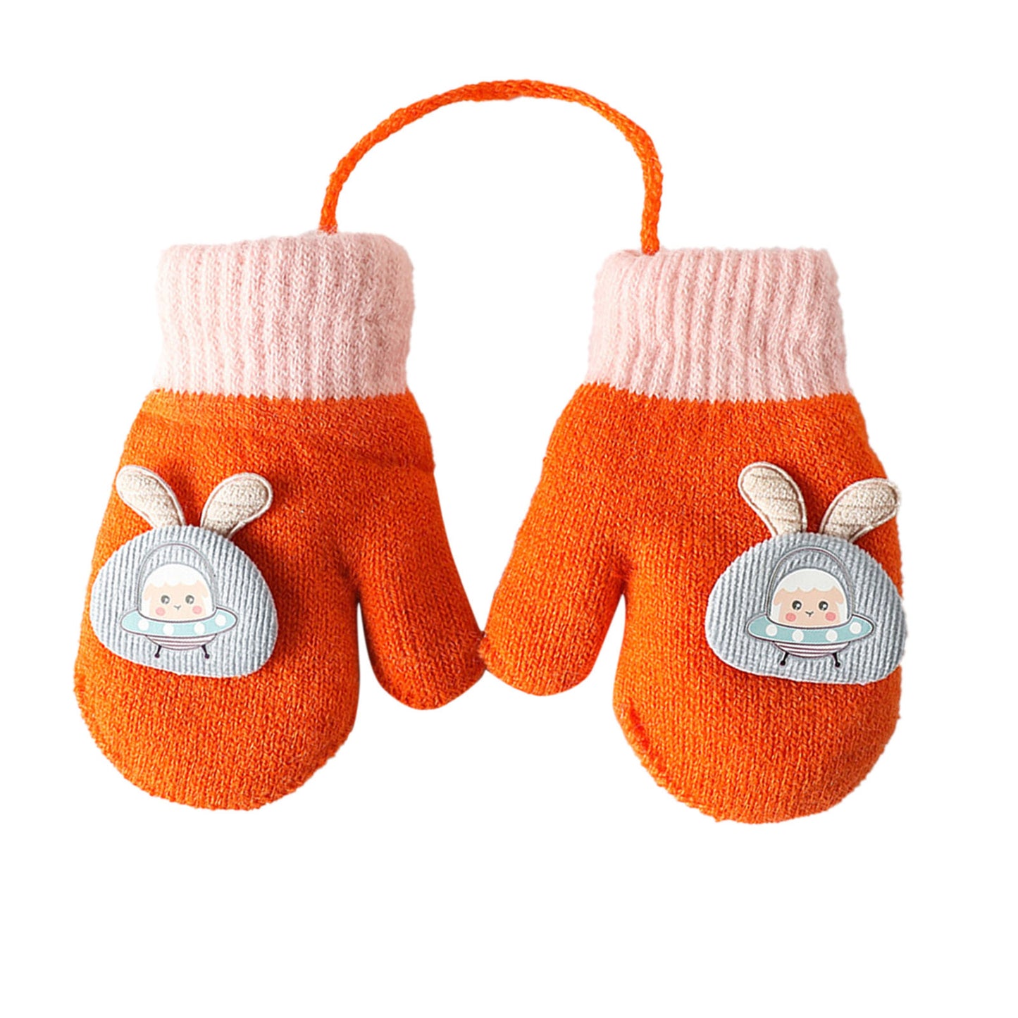 Cartoon Warm Mittens For Baby Snow Gloves For Kids