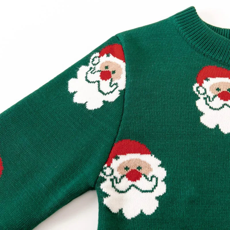 Christmas Kids Sweater New Casual Baby Warm Elk Printed Knitted Girls Sweater Boys Girls Cute Xmas Tree Pullovers Clothes