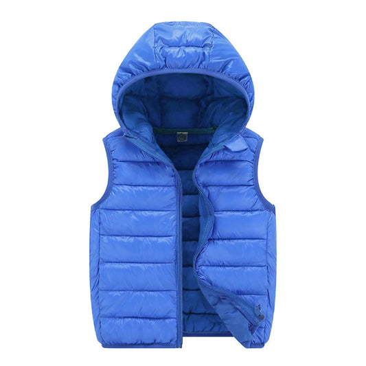 Kids Vest Children's Hooded Jacket Vest Spring Autumn Winter Waistcoats Boys Girls Outerwear Toddler Coats Teenage Baby Clothes